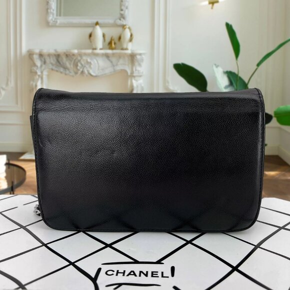 CHANEL Authentic WOC Black Caviar Crossbody Silver Hardwrae Small Bag A1720 - Picture 6 of 16